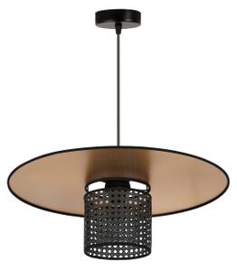 Duolla - Lampadario a sospensione con filo TOKYO RATTAN 1xE27/15W/230V diametro 50 cm oro/nero