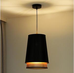 Duolla - Lampadario a sospensione con filo BELL SHINY 1xE27/15W/230V diametro 25 cm nero/rame