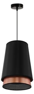 Duolla - Lampadario a sospensione con filo BELL SHINY 1xE27/15W/230V diametro 25 cm nero/rame