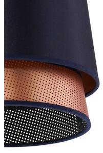 Duolla - Lampadario a plafone BELL SHINY 1xE27/15W/230V diametro 25 cm blu/rame