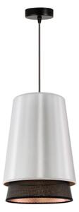 Duolla - Lampadario a sospensione con filo BELL SHINY 1xE27/15W/230V diametro 25 cm argento/nero