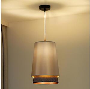 Duolla - Lampadario a sospensione con filo BELL SHINY 1xE27/15W/230V diametro 25 cm argento/nero