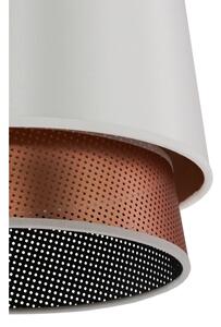 Duolla - Lampadario a plafone BELL SHINY 1xE27/15W/230V diametro 25 cm bianco/rame