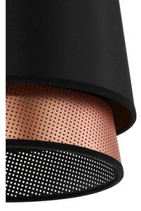 Duolla - Lampadario a sospensione con filo BELL SHINY 1xE27/15W/230V diametro 25 cm nero/rame