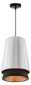 Duolla - Lampadario a sospensione con filo BELL SHINY 1xE27/15W/230V diametro 25 cm argento/nero