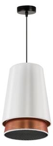 Duolla - Lampadario a sospensione con filo BELL SHINY 1xE27/15W/230V diametro 25 cm bianco/rame