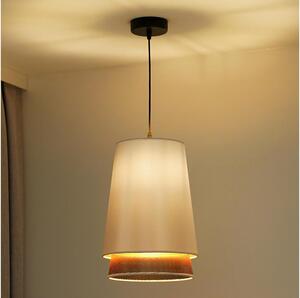 Duolla - Lampadario a sospensione con filo BELL SHINY 1xE27/15W/230V diametro 25 cm bianco/rame