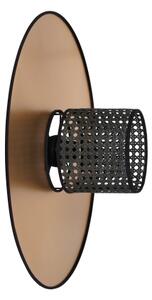 Duolla - Applique TOKYO RATTAN 1xE27/15W/230V diametro 50 cm oro/nero