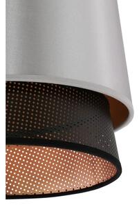 Duolla - Lampadario a sospensione con filo BELL SHINY 1xE27/15W/230V diametro 25 cm argento/nero