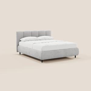 ARKAM letto imbottito con vano contenitore e testiera a lavorazione ve