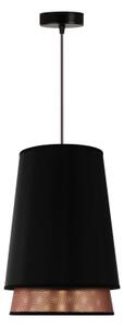 Duolla - Lampadario a sospensione con filo BELL SHINY 1xE27/15W/230V diametro 25 cm nero/rame