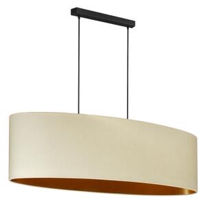Duolla - Lampadario a sospensione con filo OVAL VEGAN 2xE27/15W/230V color crema