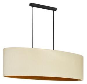 Duolla - Lampadario a sospensione con filo OVAL VEGAN 2xE27/15W/230V color crema