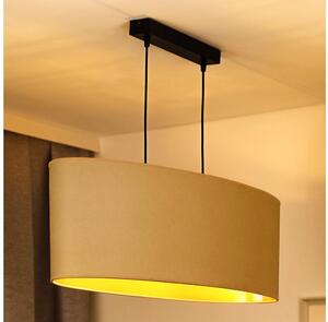 Duolla - Lampadario a sospensione con filo OVAL VEGAN 2xE27/15W/230V color crema