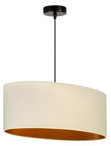 Duolla - Lampadario a sospensione con filo OVAL VEGAN 1xE27/15W/230V color crema