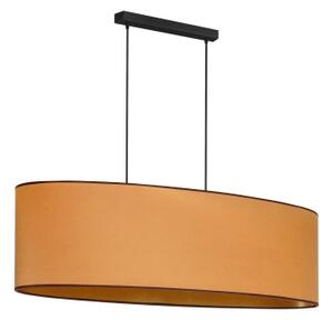 Duolla - Lampadario a sospensione con filo OVAL VEGAN 2xE27/15W/230V marrone