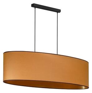 Duolla - Lampadario a sospensione con filo OVAL VEGAN 2xE27/15W/230V marrone