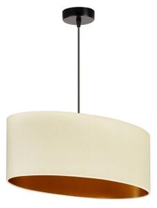 Duolla - Lampadario a sospensione con filo OVAL VEGAN 1xE27/15W/230V color crema