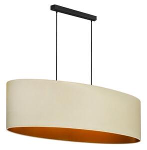 Duolla - Lampadario a sospensione con filo OVAL VEGAN 2xE27/15W/230V color crema