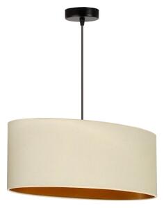 Duolla - Lampadario a sospensione con filo OVAL VEGAN 1xE27/15W/230V color crema