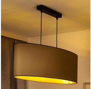 Duolla - Lampadario a sospensione con filo OVAL VEGAN 2xE27/15W/230V beige