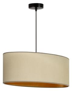 Duolla - Lampadario a sospensione con filo OVAL VEGAN 1xE27/15W/230V beige