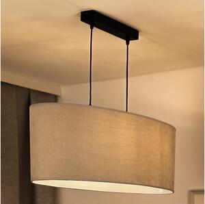 Duolla - Lampadario a sospensione con filo OVAL 2xE27/15W/230V grigio