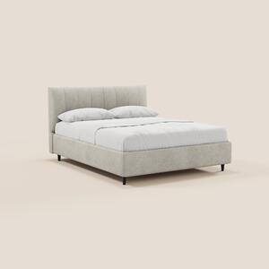 ONYX letto imbottito con vano contenitore e testiera verticale in tess