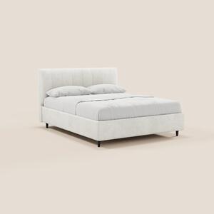 ONYX letto imbottito con vano contenitore e testiera verticale in tess