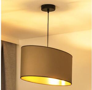 Duolla - Lampadario a sospensione con filo OVAL VEGAN 1xE27/15W/230V beige