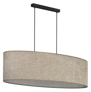 Duolla - Lampadario a sospensione con filo OVAL 2xE27/15W/230V marrone