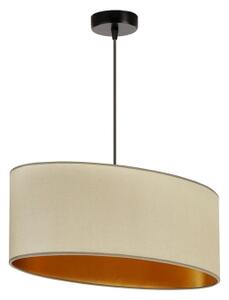 Duolla - Lampadario a sospensione con filo OVAL VEGAN 1xE27/15W/230V beige
