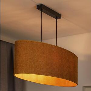 Duolla - Lampadario a sospensione con filo OVAL 2xE27/15W/230V marrone