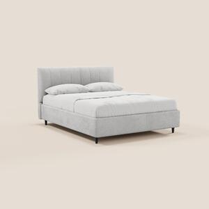 ONYX letto imbottito con vano contenitore e testiera verticale in tess