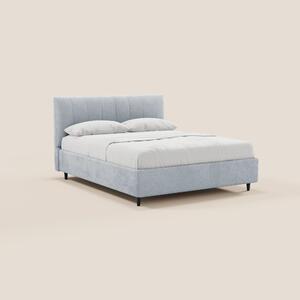 ONYX letto imbottito con vano contenitore e testiera verticale in tess