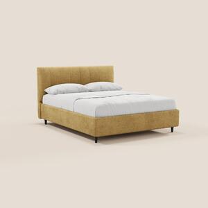 ONYX letto imbottito con vano contenitore e testiera verticale in tess