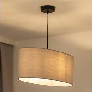 Duolla - Lampadario a sospensione con filo OVAL 1xE27/15W/230V grigio