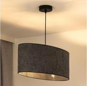 Duolla - Lampadario a sospensione con filo OVAL 1xE27/15W/230V grigio