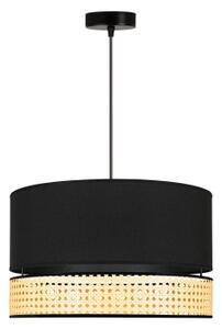 Duolla - Lampadario a sospensione con filo DOUBLE RATTAN 1xE27/15W/230V diametro 40 cm nero/beige