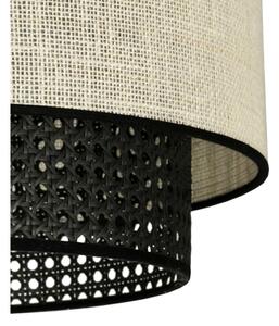 Duolla - Lampadario a plafone RATTAN YUTE 1xE27/15W/230V diametro 45 cm color crema/nero