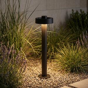 Lampione a LED Lucande Nirella, 60 cm, nero, CCT, IP65 Nirella, Nero, Metallo, Moderno