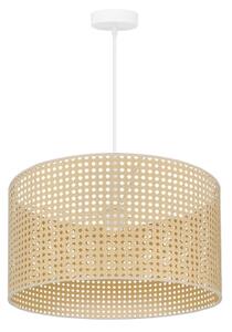 Duolla - Lampadario a sospensione con filo ROLLER RATTAN 1xE27/15W/230V diametro 45 cm beige