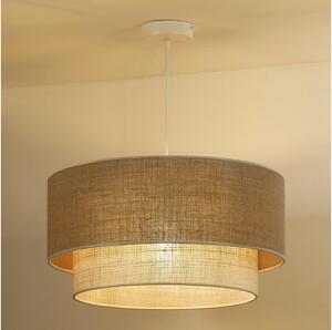 Duolla - Lampadario a sospensione con filo YUTE BOHO 1xE27/15W/230V diametro 45 cm marrone/color crema