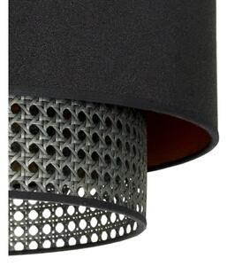 Duolla - Lampadario a plafone BOHO RATTAN 1xE27/15W/230V diametro 45 cm nero