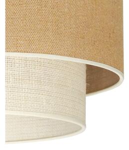 Duolla - Lampadario a sospensione con filo YUTE BOHO 1xE27/15W/230V diametro 45 cm marrone/color crema