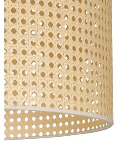 Duolla - Lampadario a sospensione con filo ROLLER RATTAN 1xE27/15W/230V diametro 45 cm beige