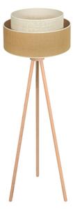 Duolla - Lampada con piedistallo YUTE BOHO 1xE27/15W/230V diametro 45 cm marrone/color crema