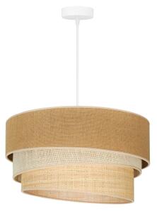 Duolla - Lampadario a sospensione con filo YUTE TRIO 1xE27/15W/230V diametro 45 cm marrone/grigio/beige