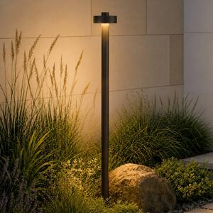 Lampione a LED Lucande Nirella, 100 cm, nero, CCT, IP65 Nirella, Nero, Metallo, Moderno