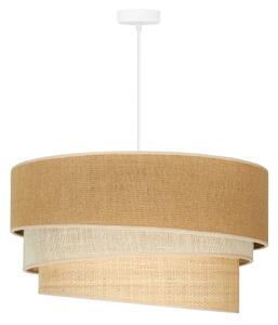 Duolla - Lampadario a sospensione con filo YUTE TRIO 3xE27/15W/230V diametro 60 cm marrone/grigio/beige